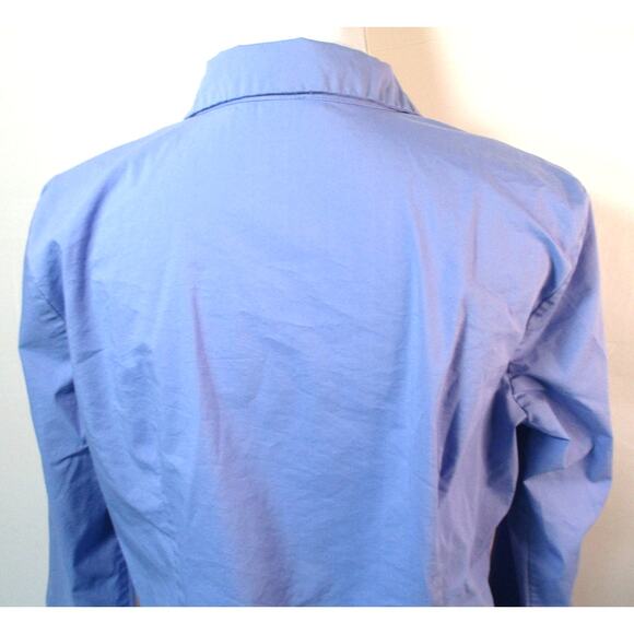 Worthington Women's Purple Long Sleeve Stretch Button Front Blouse Size 14 - Picture 6 of 9